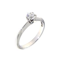 Anello Gazzola Donna Solitario in Oro bianco Diamante S-AN-SOL-TIFF0.50